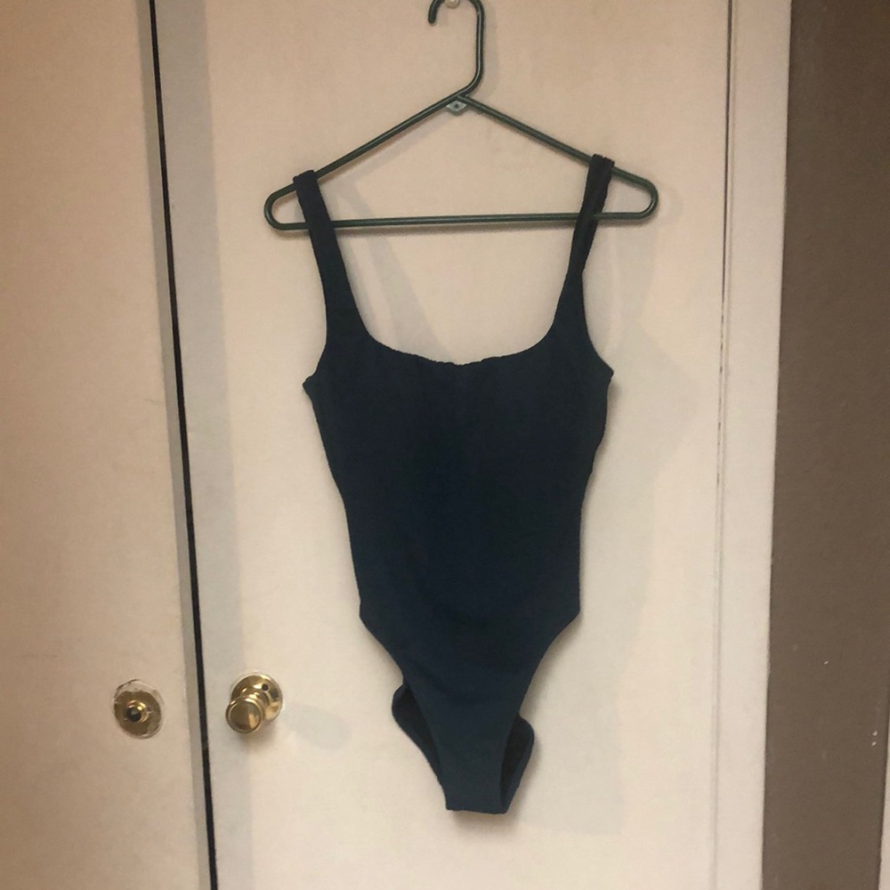 J. Crew Dark Teal One-Piece Swimsuit